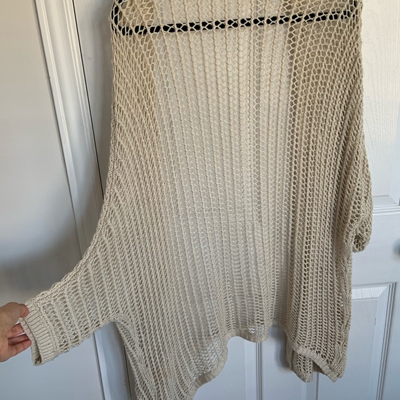Garage, Nude Loose Knit 3/4 Sleeve Oversized Cardigan, Size: X Small - Picture 2 of 5